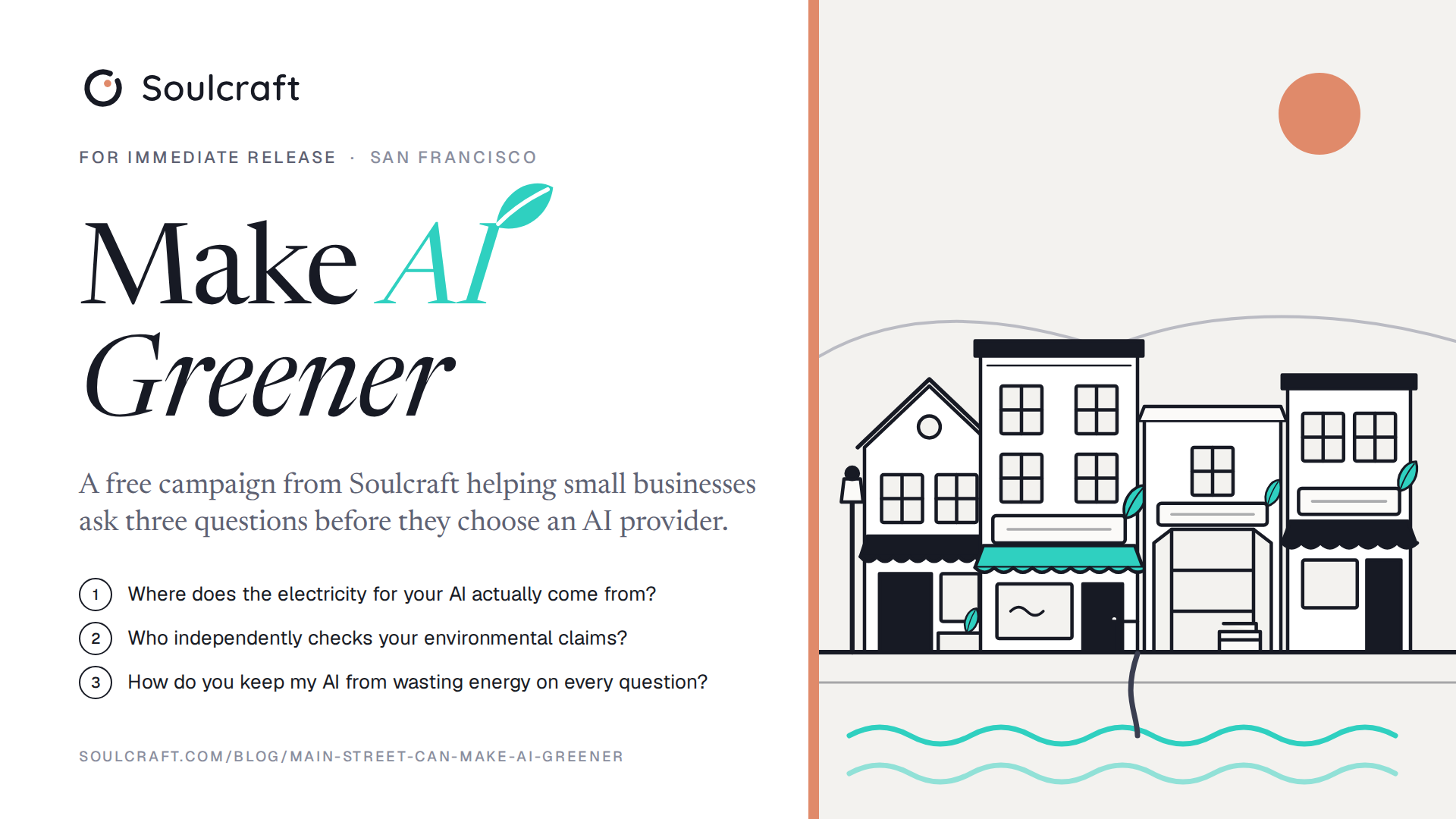 Soulcraft Launches “Make AI Greener” to Help Small Businesses Reduce AI Costs and Environmental Impact