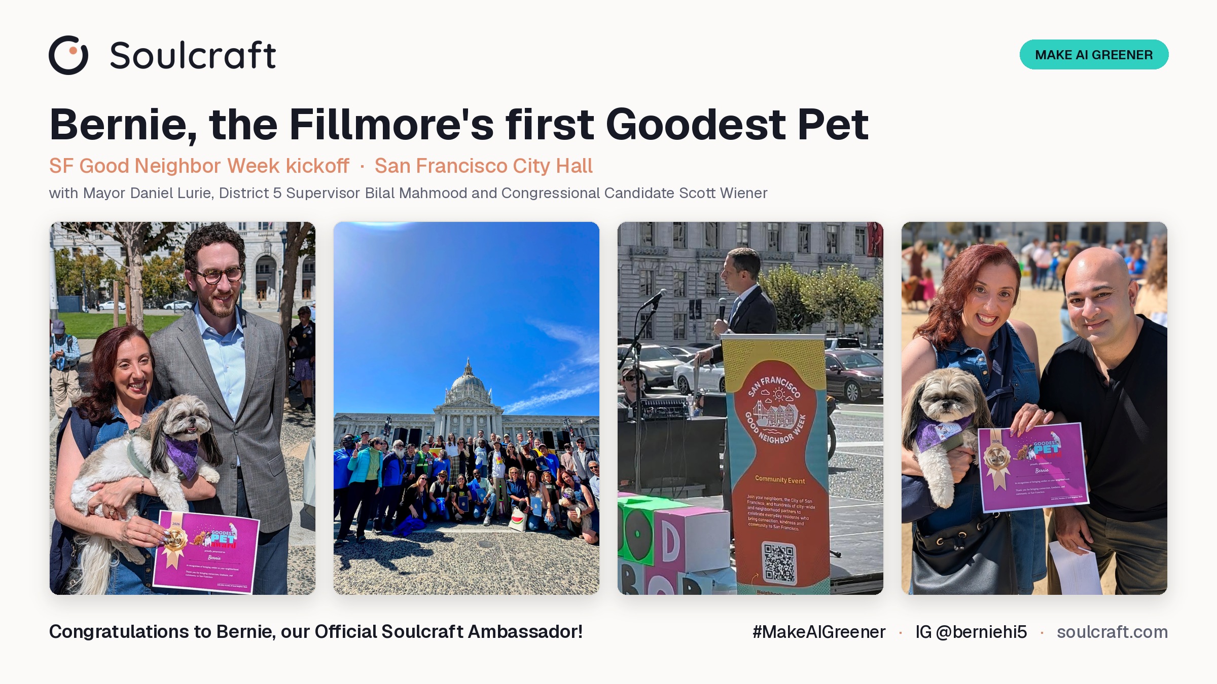 Fillmore's First Goodest Pet Is Hitting the Streets to Make AI Greener